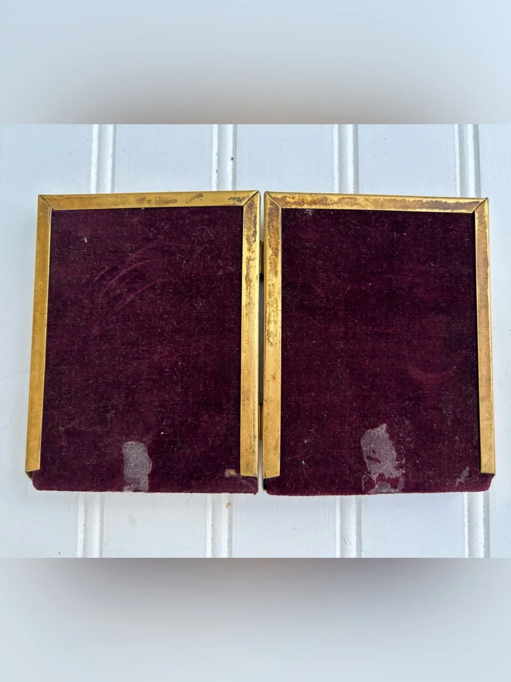 Vintage Frames Gold Double Metal Ornate Silver Portrait Miniature Made in Italy